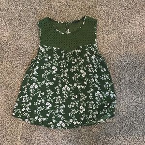 Papermoon (Stitch Fix) green sleeveless blouse Sz Large